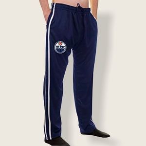 NHL Calhoun Size XL Oilers Striped Track Pants